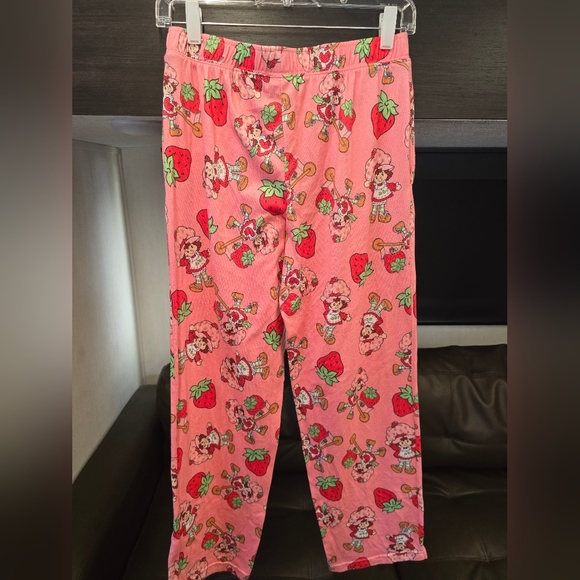 Pink Strawberry Shortcake Print Women's Pajama Pants - Picture 2 of 4